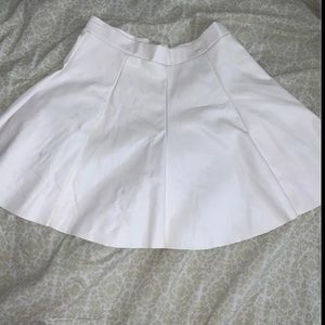 White Leather Skirt